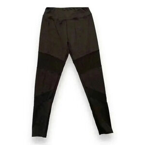 Always Black Mesh Cutout Women's Large Athletic or Fashion Leggings
